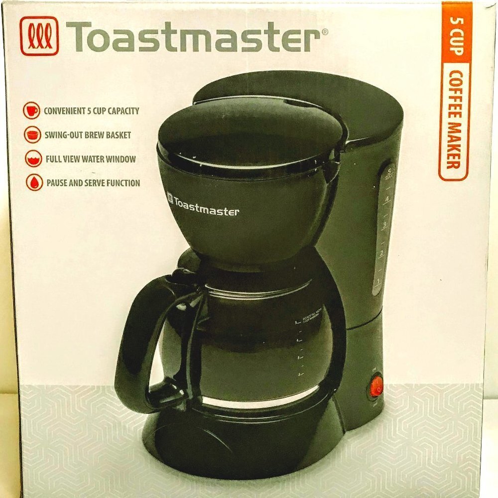 Toastmaster 5 Cup Coffee Maker Brewer Coffeemaker Pot Carafe Black TM-544CMKL